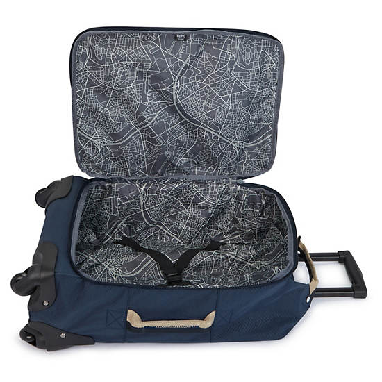 Kipling Darcey Small Printed Carry-On Rolling Suitcases Endless Blue Embossed | CA 1741NW